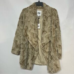 Jack by BB Dakota Women's Plush Beige Teddy Jacket
